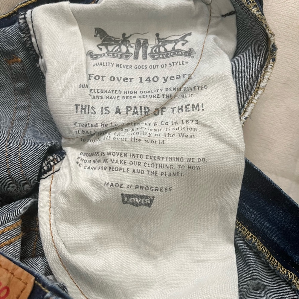Levi's Dark Blue Women’s Straight Jeans - Picture 6 of 6